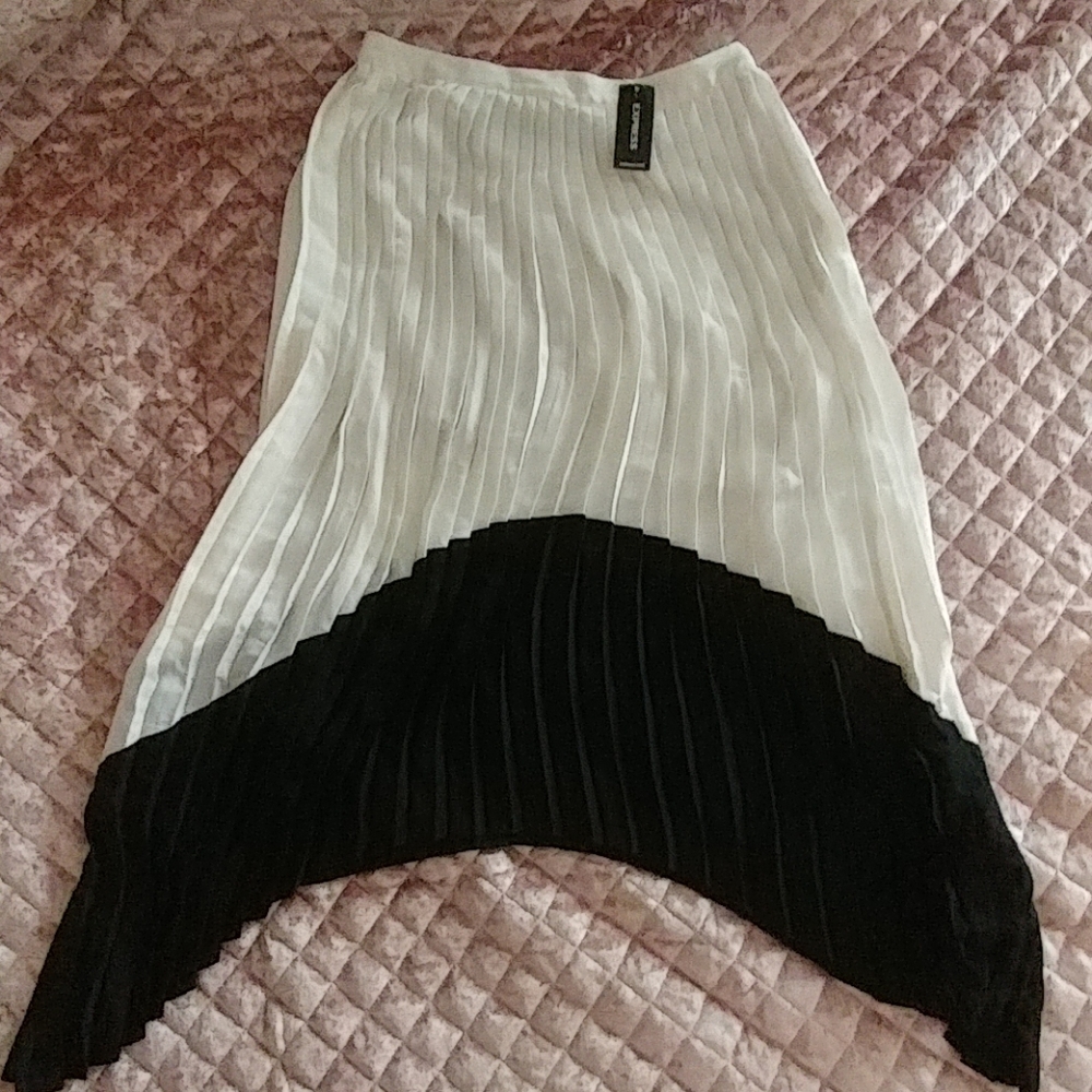 NWT Express color block pleated skirt size 6